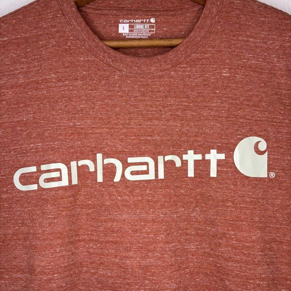 Carhartt Men's Loose Fit Heavyweight Graphic T-Shirt Terracotta Heather Orange - Picture 4 of 8
